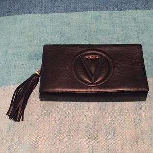 Valentino Black Leather Clutch